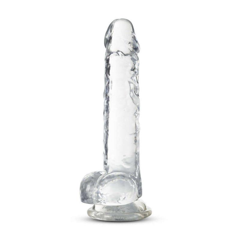 Blush Novelties Naturally Yours 7-Inch Diamond Crystalline Dildo with suction cup base for realistic pleasure and hands-free use