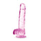 Naturally Yours 6 inches Rose Crystalline Dildo, 6 inches long, handcrafted, realistic design, pink crystalline material.