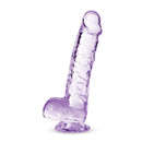 Naturally Yours 6 inches Amethyst Crystalline Dildo with suction cup base and lifelike design from Blush Novelties