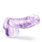 Naturally Yours 6 inches Amethyst Crystalline Dildo with lifelike texture and suction cup base for smooth surface and harness compatibility.