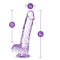 Naturally Yours 6 inches Amethyst Crystalline Dildo with measurements, hand sculpted, lifelike, and suction cup base from Blush Novelties