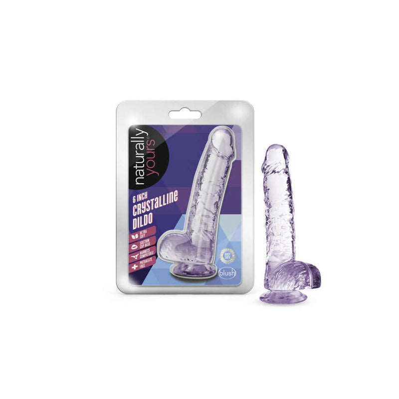 Blush Novelties Naturally Yours 6 inches Amethyst Crystalline Dildo at $9.99