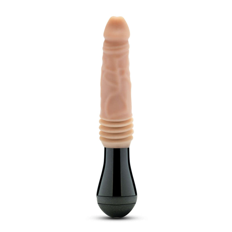 Blush Novelties Dr. Knight 10.5-Inch Thrusting Gyrating Vibrating Dildo with ergonomic handle and Smart Thrust Technology