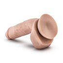Dr. Skin Glide 8.5 inch Vanilla Beige Self Lubricating Dildo with Balls and Suction Cup Base