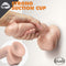 Dr. Skin Glide 8.5 inches Self Lubricating Dildo with Balls Vanilla Beige with strong suction cup by Blush Novelties.