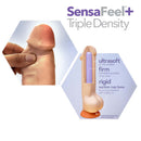 DR SKIN PLUS 8IN THICK DILDO W/ SQUEEZABLE BALLS VANILLA-2