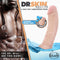 Dr. Skin Glide 8 inch vanilla beige self-lubricating dildo with realistic texture, strong suction cup, and body-safe TPE material.