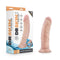 Dr. Skin Glide 8 inches Self Lubricating Dildo in Vanilla Beige with packaging, realistic look, strong suction cup, and harness compatible.