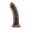 Blush Novelties Dr. Skin 8 inches Self Lubricating Dildo Chocolate Brown at $24.99