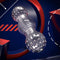 Rize Feelz Clear Male Masturbator with textured translucent compartments from Blush Novelties