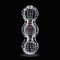 Rize Feelz Clear Male Masturbator with textured translucent compartments