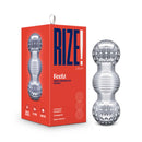 Rize Feelz Clear Male Masturbator with box from Blush Novelties, featuring multi-chambered design and unique textures for various sensations