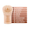 M Elite Soft and Wet Annabella Beige Male Masturbator features and specifications, including self-lubricating and ribbed canal.