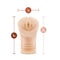 M Elite Soft and Wet Annabella Beige Male Masturbator with ribbed textures and dimensions 6 inches long, 3 inches wide, 6 inches insertable