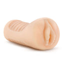 M Elite Soft and Wet Annabella Beige Male Masturbator showcasing ribbed interior for enhanced sensations