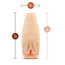M Elite Soft and Wet Natasha Beige Male Masturbation Device - 7 inch length, 2.5 inch width, 7 inch insertable - Blush Novelties BN72713