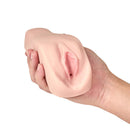Hand holding Blush Novelties M Elite Soft and Wet Natasha Beige Male Stroker