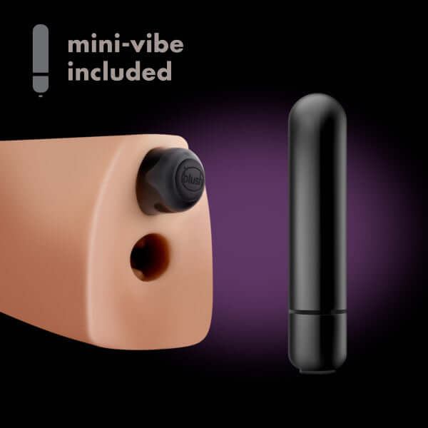M Elite Soft and Wet Renata Tan Male Masturbator with included mini-vibe from Blush Novelties