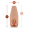 M Elite Soft and Wet Renata Tan Male Masturbator with dimensions 7 x 2.5 inches shown from Blush Novelties