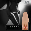 M Elite Soft and Wet Renata Tan Male Masturbator with Bullet Vibrator from Blush Novelties
