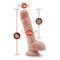Dr. Skin Dr Mason 9 inches dildo with suction cup and measurements, 1.5 inches wide, 6.5 inches insertable, for hands-free fun or strap-on play.
