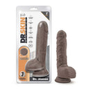 Dr. Skin Dr Mason 9 inches Dildo with Suction Cup Dark Brown in Packaging