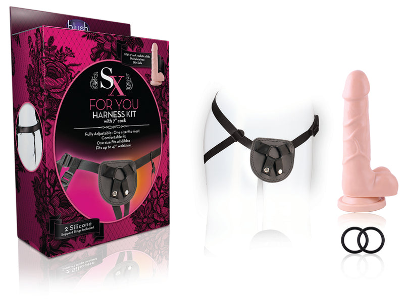 Blush Novelties FOR YOUR HARNESS KIT W/7IN COCK at $34.99