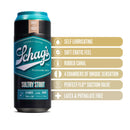 Schags Sultry Stout Frosted Stroker from Blush Novelties with features listed: self-lubricating, soft erotic feel, ribbed canal, and 4 chambers of sensation.