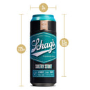 Schags Sultry Stout Frosted Stroker with dimensions 7.75 inches tall, 3 inches wide, and 6.5 inches insertable length. Superbly crafted.