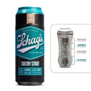 Schags Sultry Stout Frosted Stroker by Blush Novelties with 4 pleasure chambers for self-lubricating sensation and ribbed interior design.