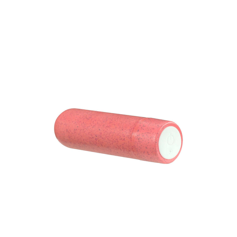 Gaia Eco Rechargeable Bullet Vibrator Coral from Blush Novelties - eco-friendly, plant-based bioplastic, 10 vibration functions.
