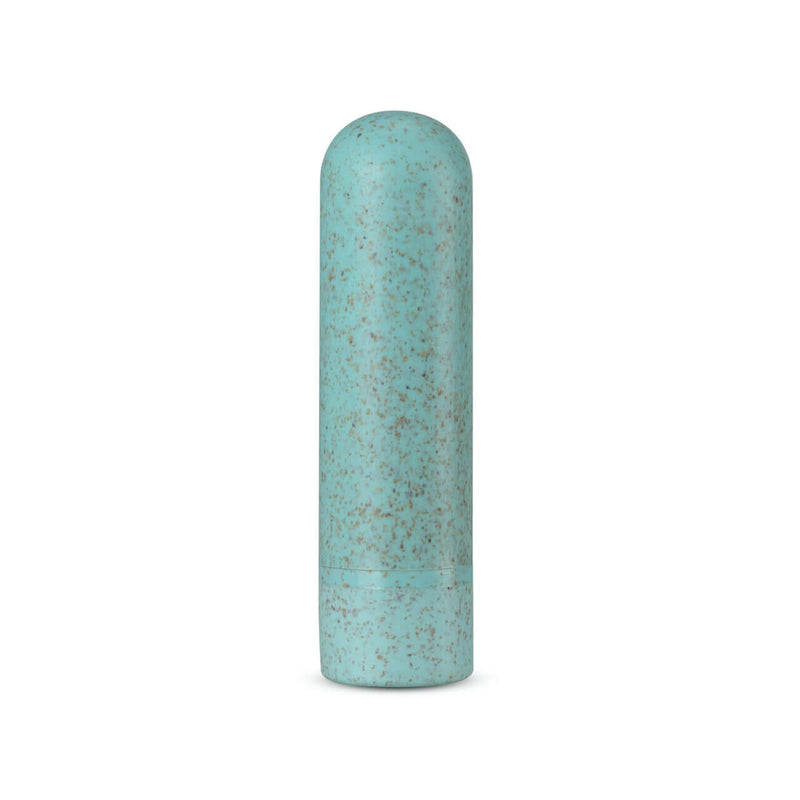 Gaia Eco Rechargeable Bullet Vibrator Aqua made from BioFeel plant-based bioplastic with 10 powerful vibration functions.