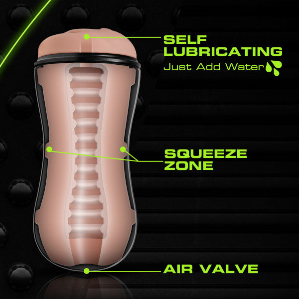 Blush Novelties M For Men Soft and Wet Self Lubricating Stroker Cup Beige at $17.99