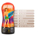 Loverboy The Surfer Dude Self Lubricating Stroker with features such as soft feel, textured canal, air valve control, and body-safe materials