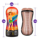 Loverboy The Surfer Dude Self Lubricating Stroker Beige Light Skin Tone with dimensions 7.25in x 3.25in and 6.75in length