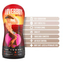 Loverboy Cowboy Self Lubricating Stroker Beige, soft erotic feel, textured canal, snug fit, air valve control, body safe packaging.