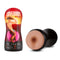 Loverboy Cowboy Self Lubricating Stroker Beige by Blush Novelties, featuring self-lubricating flexible textures and adjustable suction control.