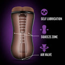 Loverboy The DJ Self Lubricating Stroker Brown with self lubrication, squeeze zone, and air valve features from Blush Novelties