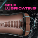 Loverboy The DJ Self Lubricating Stroker Brown interior view with self-lubricating feature from Blush Novelties