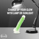 Blush Novelties Neo Elite Glow in the Dark 7.5 inches Silicone Dual Density Cock with Balls Neon Green at $29.99