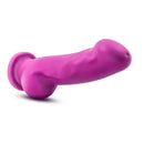 Avant D7 Ergo Violet Dildo with realistic texture and dual density technology, featuring a strong suction cup base and strap-on compatibility.