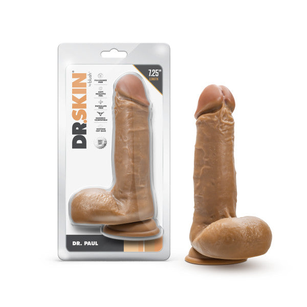 Dr. Skin Collection Dr. Paul 7.25 inches Dildo With Balls - Tan