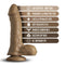 Loverboy The Secret Agent Mocha Dildo with suction cup base and key features listed, including body-safe, latex-free, harness compatible