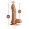 Loverboy The Secret Agent Mocha Dildo with Suction Cup and Harness Compatibility, 6.25 inches Insertable, 6 inches Girth, 8.25 inches Total Length