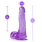 B Yours Plus Ram N Jam Purple Dildo, 8 inches length, strong suction cup, soft and realistic feel from Blush Novelties