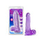 B Yours Plus Ram N Jam Purple Dildo with packaging showing strong suction cup and soft realistic texture for enhanced pleasure by Blush Novelties
