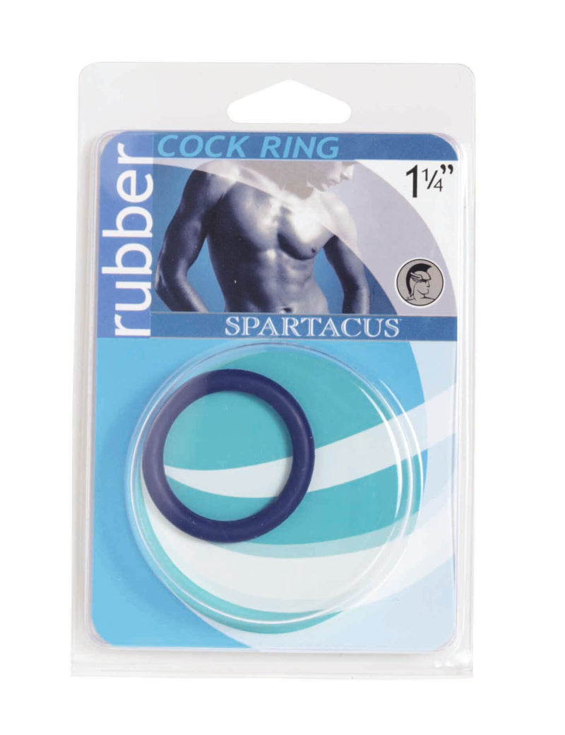 Spartacus Leathers Cock Gear Rubber Cock Ring 1.25" Blue: Enhance Pleasure