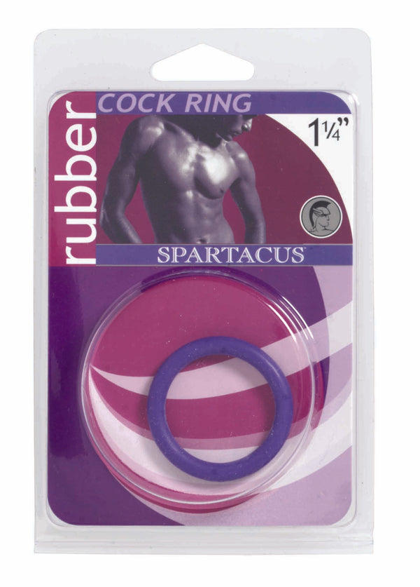 Spartacus Cock Gear Rubber Cock Ring 1.25" Purple