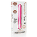 Sensuelle Bentii 15 Function Double Motor Vibrator Magenta Pink in packaging, featuring flexible design, waterproof, USB rechargeable.