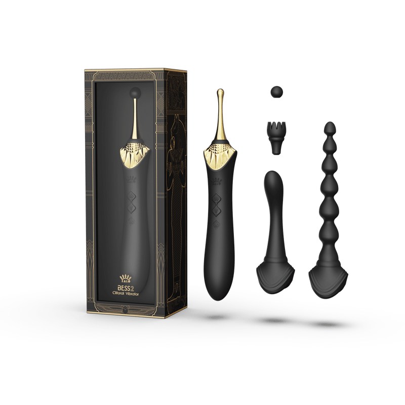 Bess 2 Clitoral Massager | Targeted Stimulation Clit Massager with 8 Vibration Modes | Waterproof Sex Toy | USB Rechargeable Batter | 1-yr Warranty | Obsidian Black